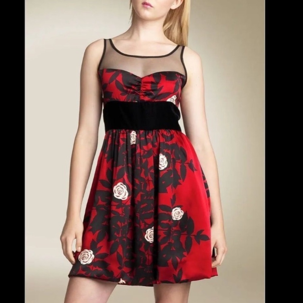 Tracy Reese dress silk and velvet